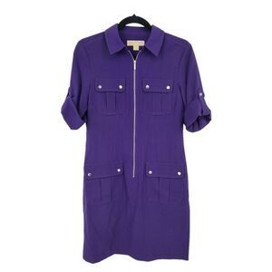 ‎Michael Kors Women's Plum Purple zipper dress Size Small